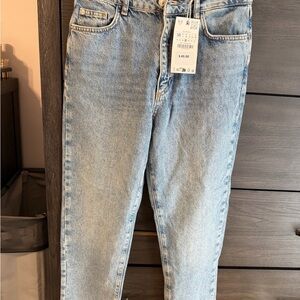 Zara Mom Fit Blue Women's Jeans